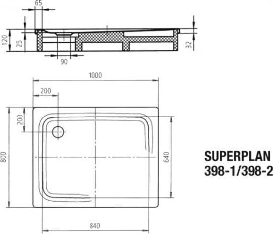 Image du produit Kaldewei Superplan 398-1 80x100cm