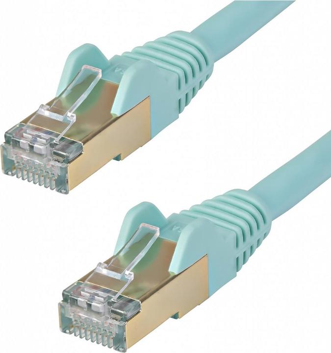 Actual product image StarTech Patch Cable Cat6a 0.5m Aqua (STP, CAT6a, 0.50 m)