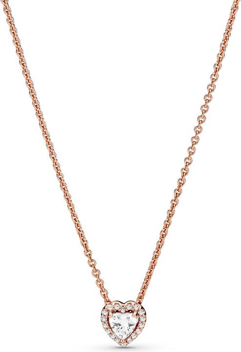 Actual product image Pandora Rose Sparkling Heart Necklace (Silver 925)