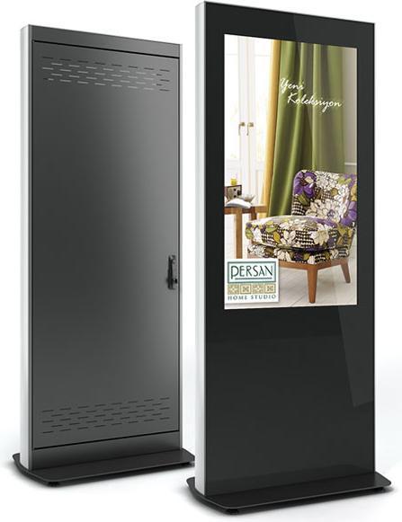 DSS Stele Portrait per interni, schermo 55", nero