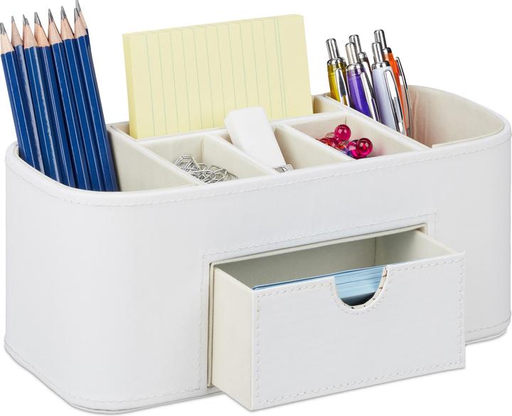 Image du produit Relaxdays Organiseur de bureau Faux cuir