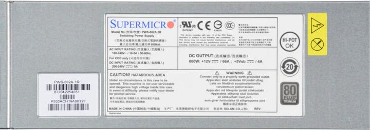 Productafbeelding Supermicro Voeding PWS-802A-1R 800 W