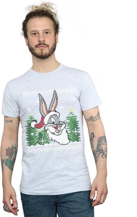 Produktbild Looney Tunes Bugs Bunny Christmas Fair Isle TShirt (M)