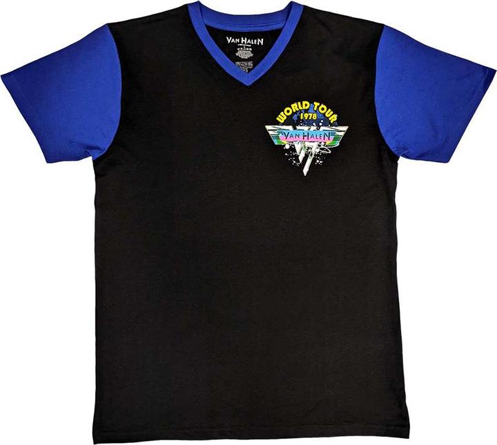 Actual product image Van Halen Unisex Adult 1978 Tour Dates Raglan T-Shirt (L)