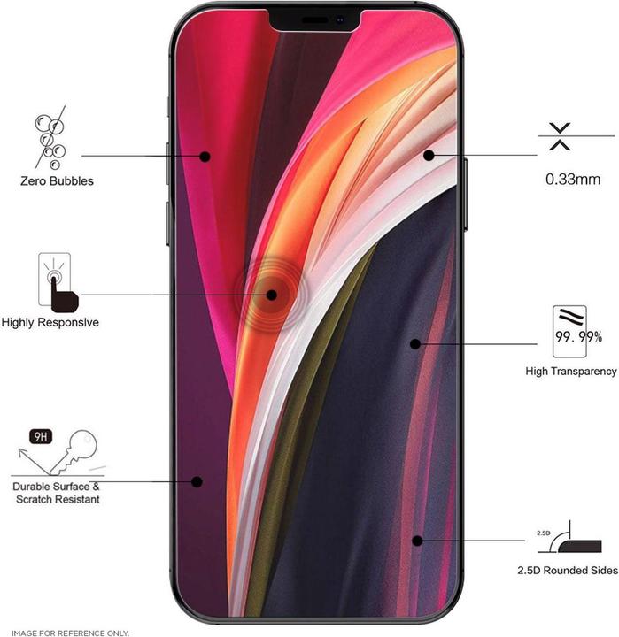 Actual product image Eiger Mountain Glass (1 Piece, Apple iPhone 12, Apple iPhone 12 Pro)