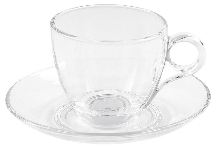 Productafbeelding Axentia Theeglas met schotel, 6 stuks (210 ml, 6 x)