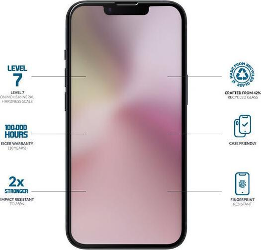 Image du produit Eiger Mountain Glass Clear (1 pièce(s), Apple iPhone 16e)