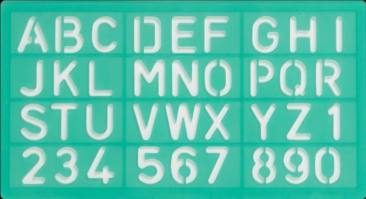 Actual product image Linex Font stencil set (30 mm)