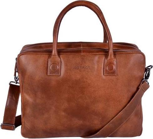 Actual product image DSTRCT Fletcher Leren Business Laptoptas - 15,6 inch laptopvak - Sleutelhanger - Cognac (15")