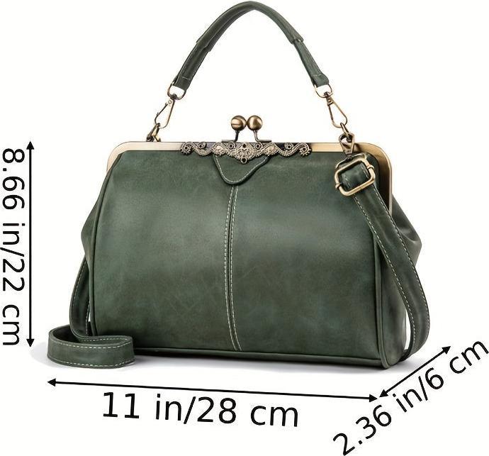 Produktbild Only-Bags.Store Schicke Retro-inspirierte Umhängetasche - dickes Kunstleder, abnehmbarer Riemen, klassische