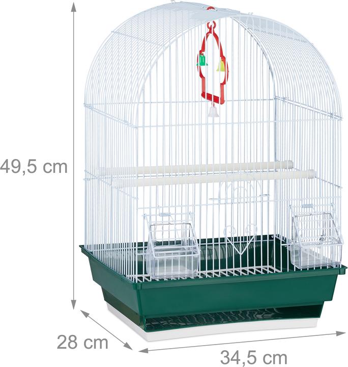 Actual product image Relaxdays Small Bird Cage with Accessories