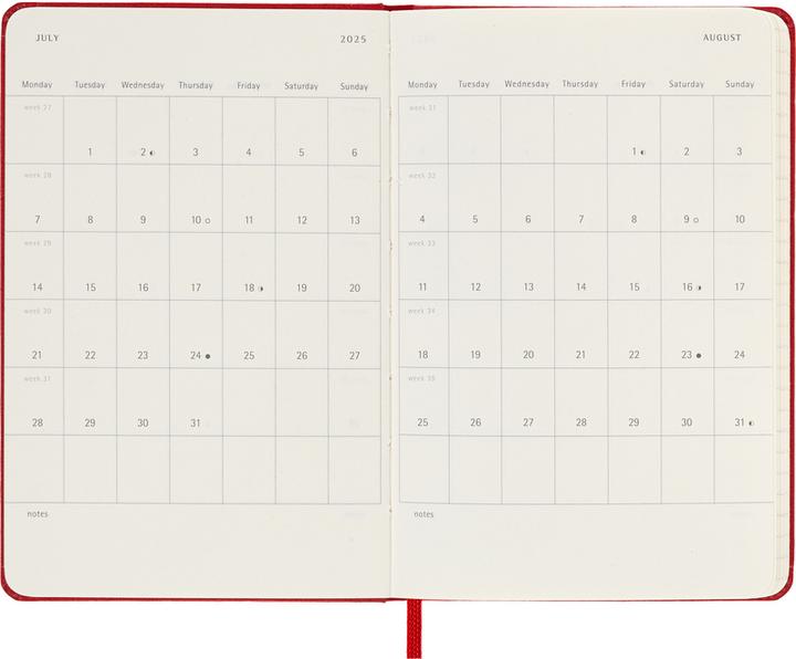 Image du produit Moleskine Calendrier de notes (A6, De poche, Anglais)