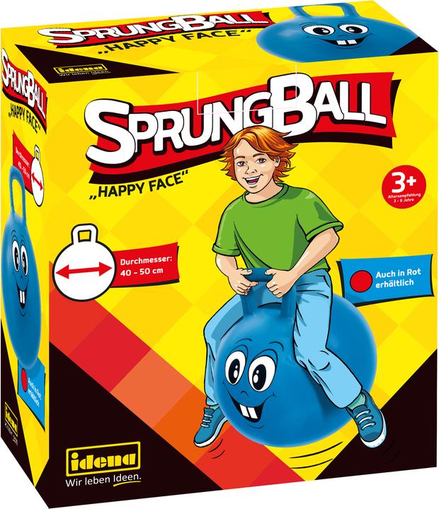 Actual product image Idena Bouncy ball blue Happy Face, Ø 45-50cm