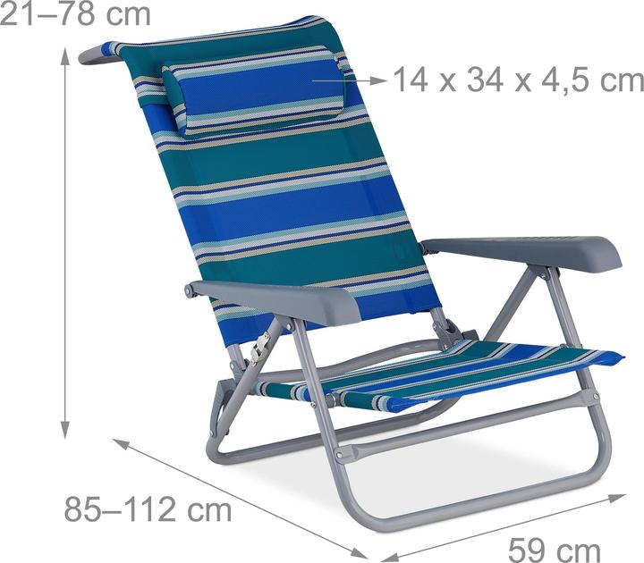Immagine prodotto Relaxdays Klappliegestuhl (85 cm)