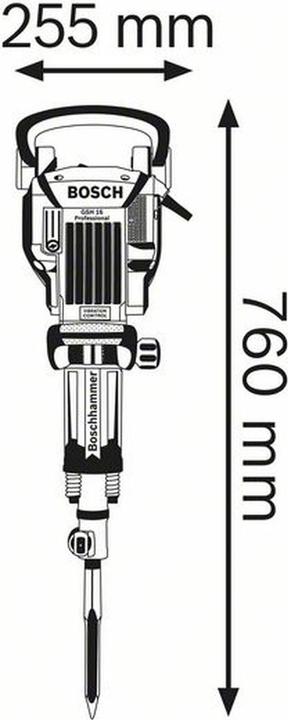 Produktbild Bosch Professional Abbruchhammer GSH 16-30 mit Zubehör und Trolley (Netzbetrieb)