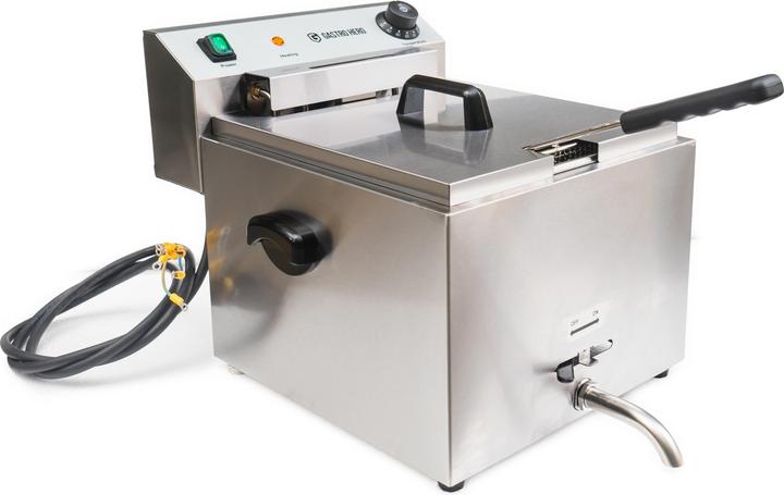 Immagine prodotto Gastro Hero Friggitrice elettrica ECO a corrente forte con rubinetto di scarico