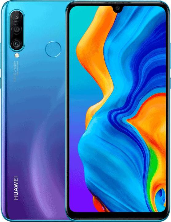 Huawei P30 Lite (4GB) (128 GB, Peacock blue, 6.15", Hybrid Dual SIM, 48 Mpx, 4G)