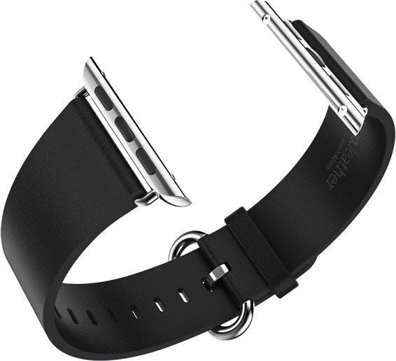 Produktbild Hermex Apple Watch 40mm / 38mm HOCO Echtleder Armband Band mit Adapter SCHWARZ