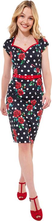 Actual product image Joe Browns Polka Rose Bodycon Dress (40)