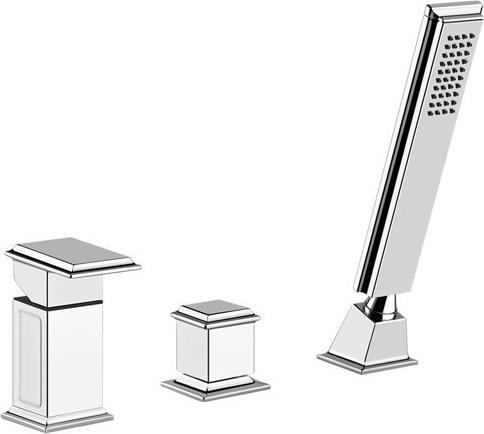 Produktbild Gessi Eleganza, Einhebelmischer 3-Loch-Wannenrand-Armatur, automatischer Umsteller, für separaten W