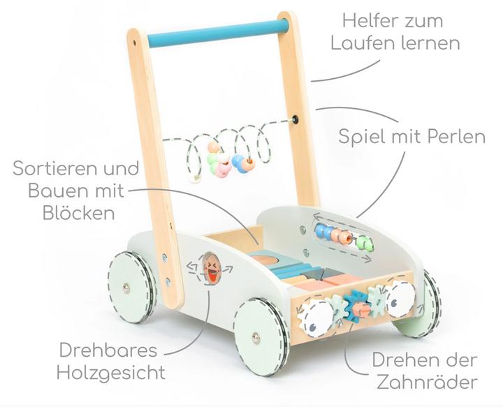 Actual product image UMU Wooden Baby Walker 5 in 1