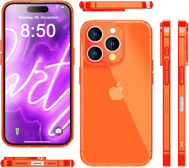 Produktbild Nalia Klar Transparente Neon Silikon Hülle (Apple iPhone 16 Pro Max)