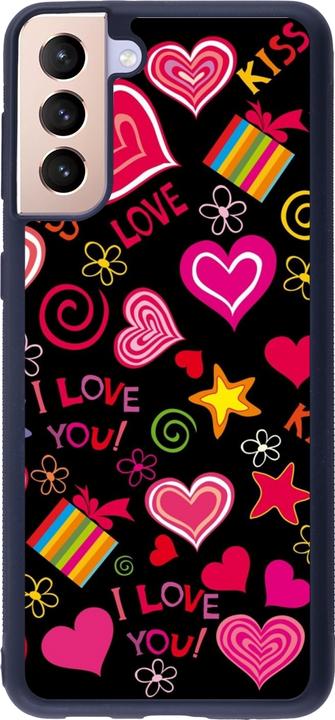 Immagine prodotto PhoneLook Cover silicone nero San Valentino 2023 simboli d'amore (Samsung Galaxy S21+ 5G)