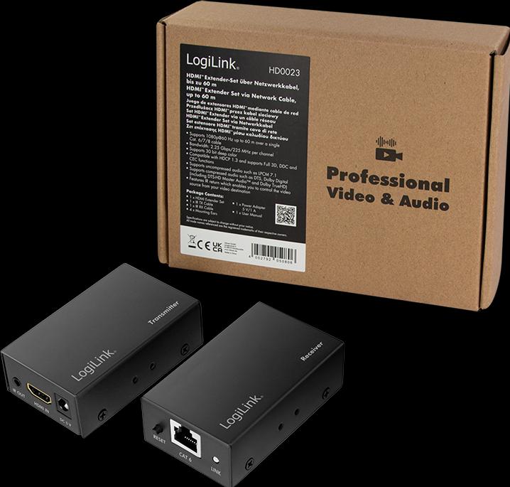 Produktbild LogiLink HDMI Extender über LAN bis 60 Meter (Extender, Splitter)