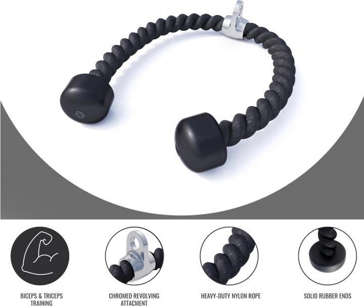 Produktbild Gorilla Sports Trizeps Seil inkl. Drehgelenk