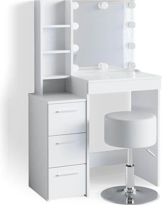 Actual product image Vicco Meryl with stool and lighting (80 x 40 x 127 cm)