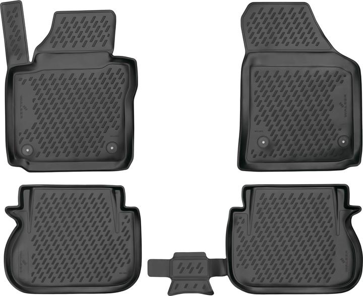 Walser Gummimatten XTR für VW Caddy 2015-Heute (2 Vordermatten + 2 Rückmatten)