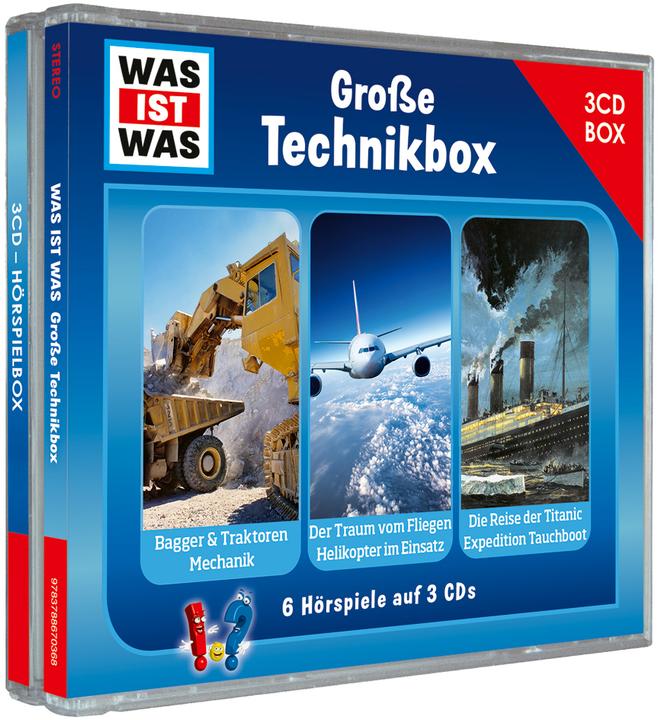 Tessloff WAS IST WAS 3-CD radio play box. Large technology box (Tessloff Verlag Ragnar Tessloff GmbH & Co.KG, German)