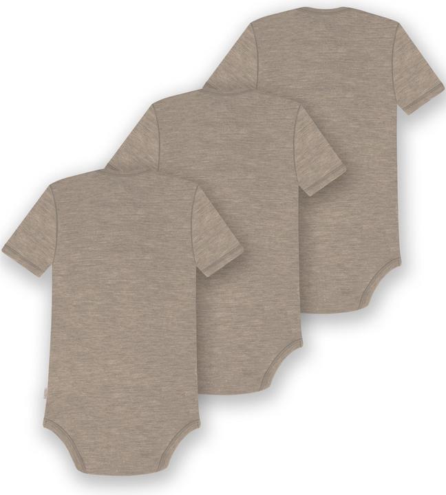 Actual product image Normani Set of 3 baby merino bodysuit short sleeves "Tauranga" - 9291 (86)