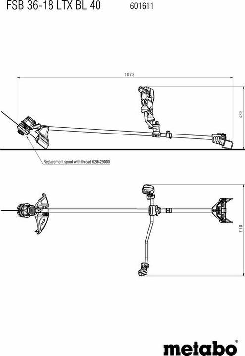 Produktbild Metabo SB 36-18 LTX BL 40 (Kunststoffmesser)