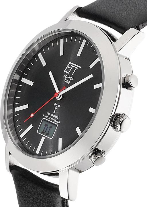 Actual product image ETT EGS-11578-21L Mens Solar Radio Control Watch 41mm 5ATM (Radio-controlled clock, 41 mm)