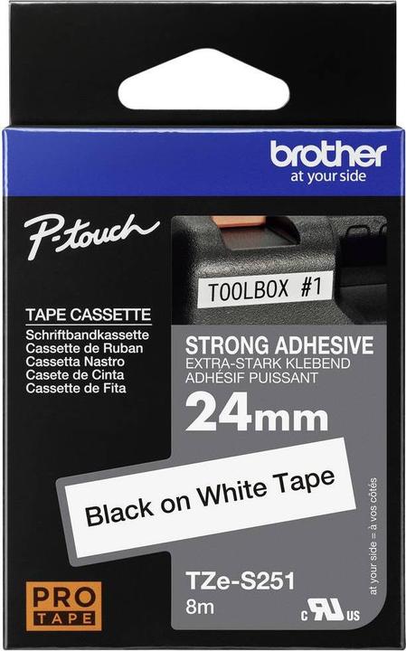 Produktbild Brother Tze-S251 (2.40 cm, Schwarz, Weiss)