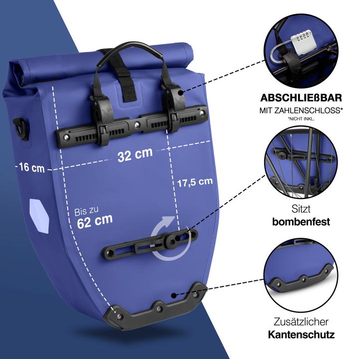 Produktbild Valkental ValkBasic (28 l, Gepäckträgertasche)