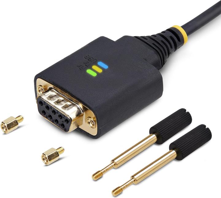 Image du produit StarTech COM 1m USB Câble null modem Rétention COM FTDI USB-A vers RS232 Câble null modem BD interchangeable (1 m)