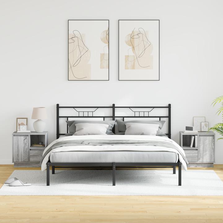 Produktbild VidaXL Grau Sonoma Holzwerkstoff Klein Nachttisch Rechteckig Modern (40 x 40 x 40 cm)