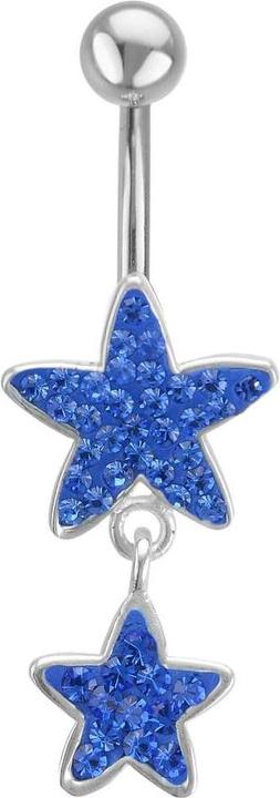 Actual product image Bijouteria Bellypiercing (Surgical steel 316L, Crystal)