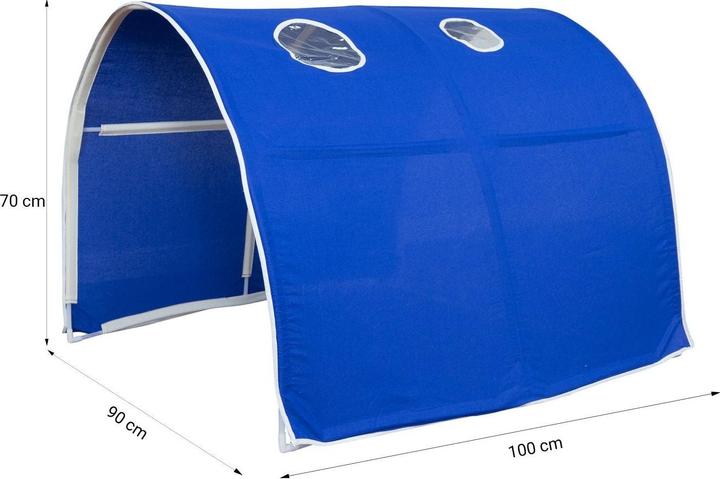 Actual product image Floki24 Tunnel for bunk beds Bed tent Bed canopy Play tunnel Cave Cot - blue