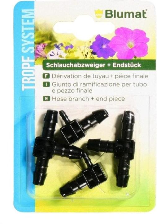 Produktbild Blumat Schlauchabzweigung und Endstück (Tropfbewässerung Verbinder + Abzweiger)