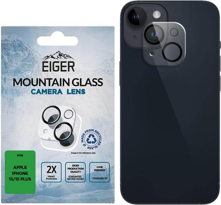 Actual product image Eiger Mountain Glass Lens (1 Piece, Apple iPhone 15 Plus, Apple iPhone 15)