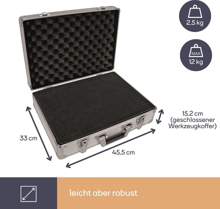 Actual product image Perel 1819-42A Aluminum tool case