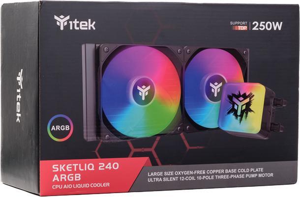 Actual product image Itek SKETLIQ 240 ARGB Processor Liquid Cooling Kit 12 cm Black