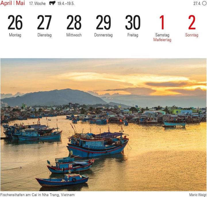 Produktbild Harenberg Kalender Vietnam und Kambodscha 2021 (A5, Kein Einband, Deutsch)