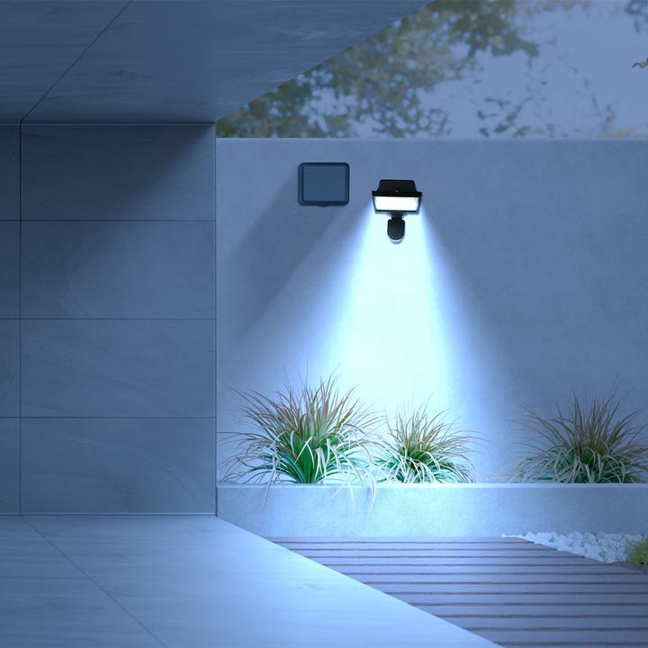 Produktbild Casativo Solar-LED-Wand-Fluter für aussen, mit PIR-Sensor, 12 W, 750 Lumen, IP44 (750 lm, IP44)