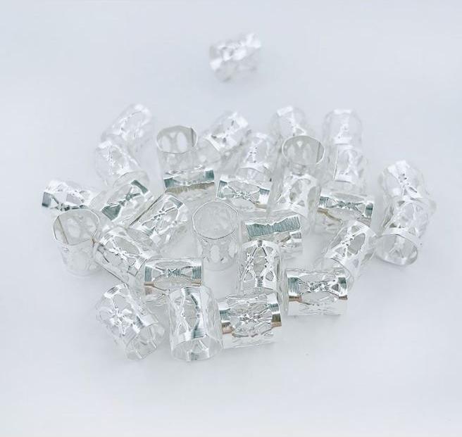 MU Style Locks Series Metall Haar Ringe Dreadlock Haarschmuck (30er-Set)