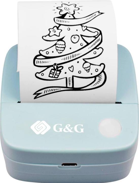 Produktbild G&G GA-SD001BL Thermodirekt-Drucker 30 mm, 25 mm, 15 mm (Thermodirekt, Schwarz-Weiss)
