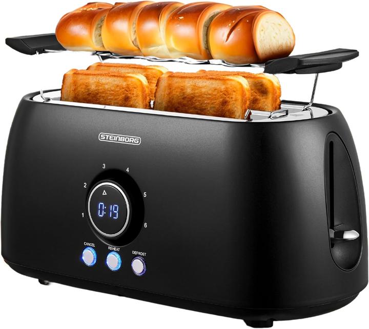 Produktbild Steinborg Langschlitztoaster mit Brötchenaufsatz